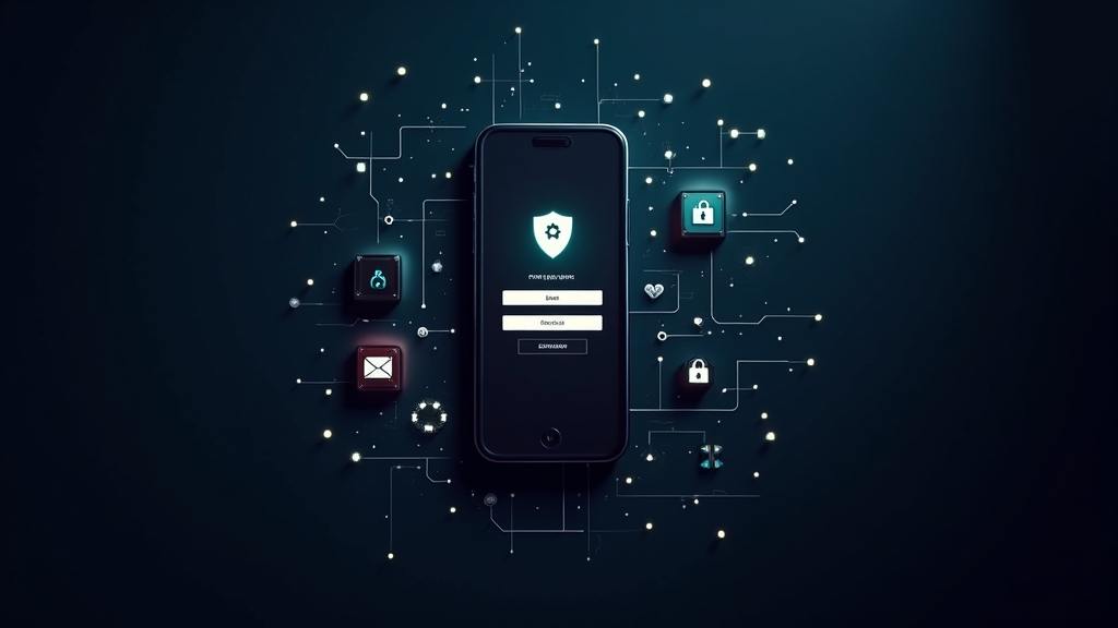 Smartphone showing app updates and security protection