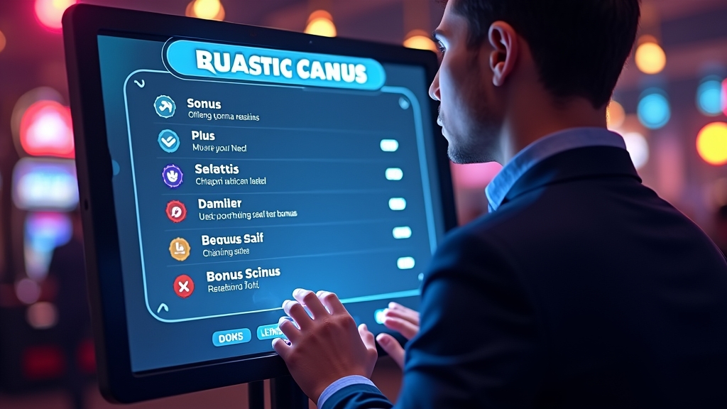Player reviewing bonus claim steps on a casino cashier screen