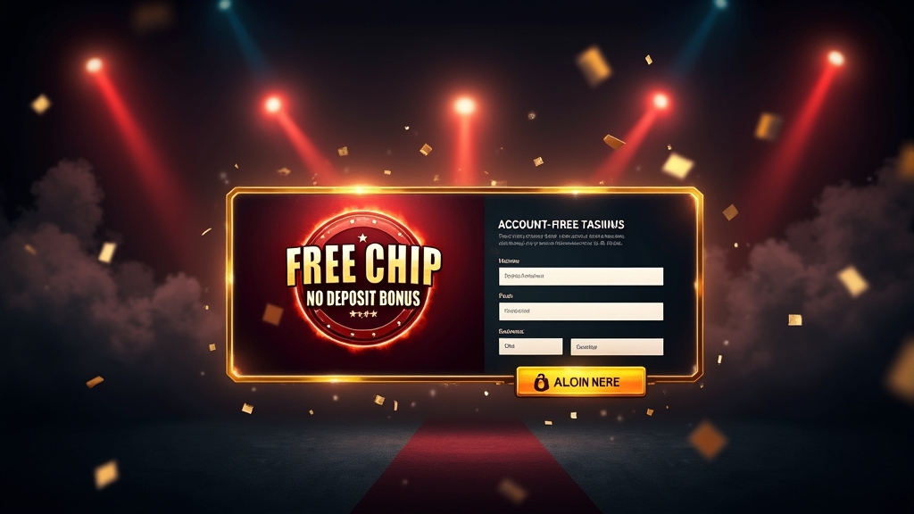 Casino lobby screen promoting a free no deposit bonus